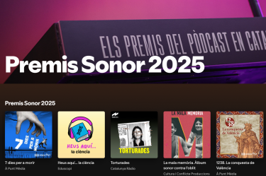 Spotify publica una llista de reproducció amb els finalistes dels Premis Sonor 2025