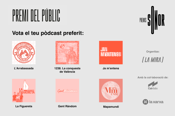Ja pots votar el teu pòdcast preferit! S’obren les votacions per al Premi del Públic dels Sonor 2025